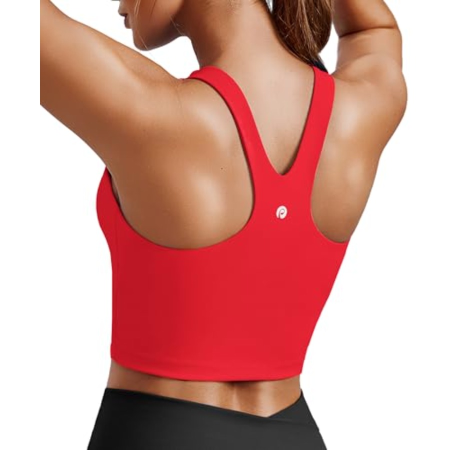 Sports Bra Racerback - PINSPARK Women Sports Bra High Neck