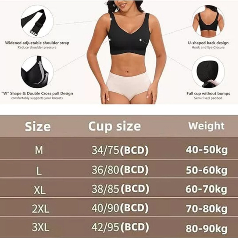 Women's Seamless Underwear Thi - Minimizer Bra Women ulasan dan harga