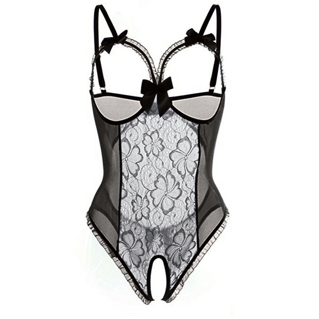 Transparent Sexy Lingerie Set  - Lace Bralette Set ulasan dan harga