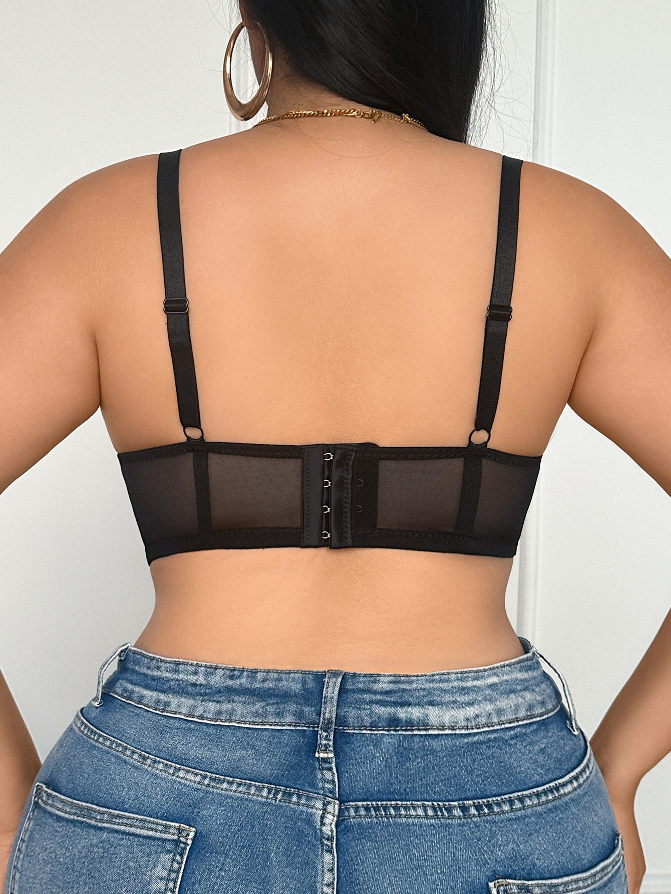 Wide Strap Plus Size Women Bra - Plunge Bra Push Up ulasan dan harga