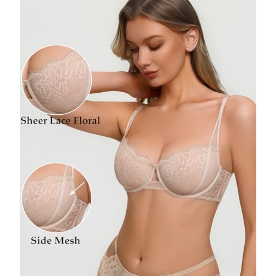 Avidlove Lace Bras for Women S - Demi Bra Balconette ulasan dan harga