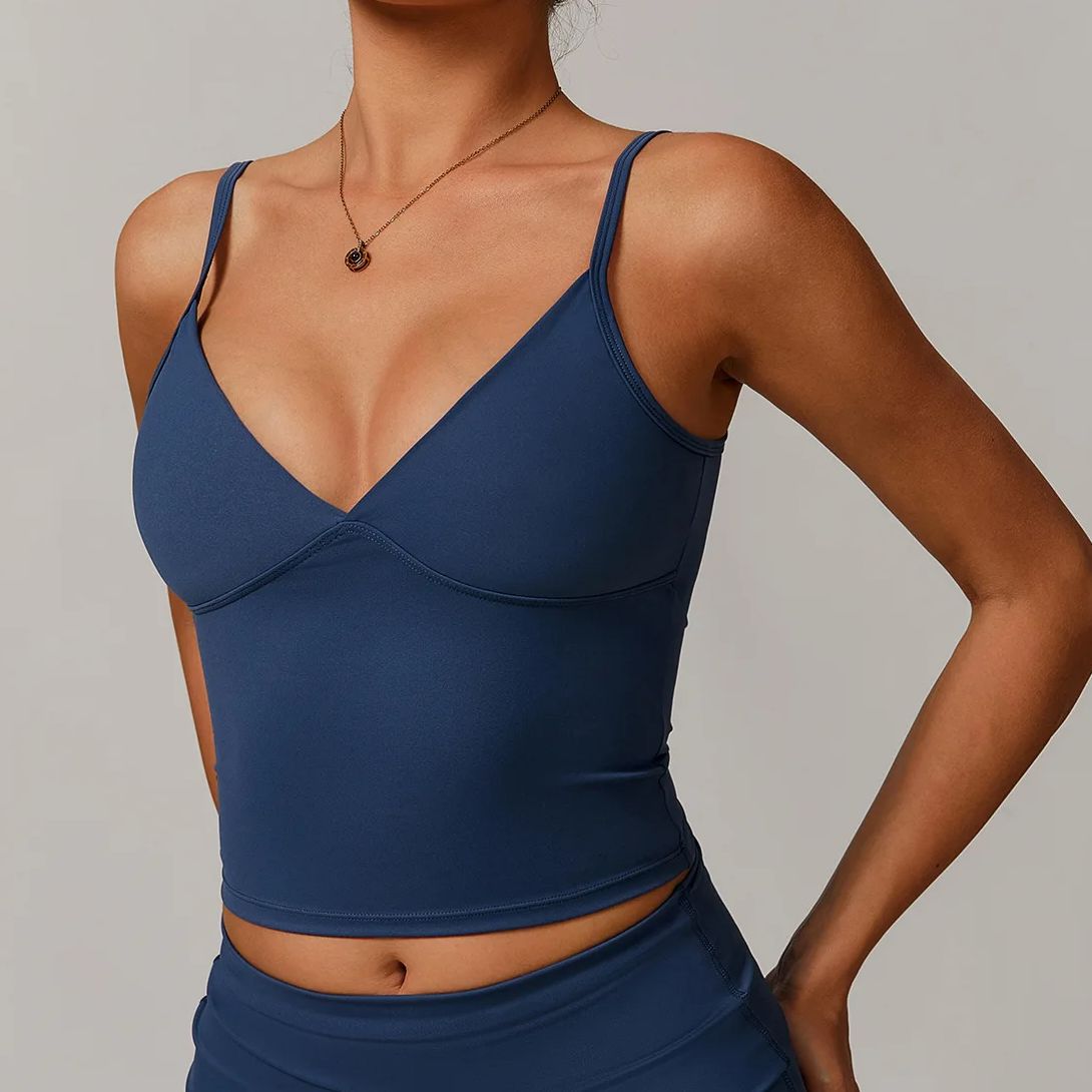 Breathable Sports Bra Fitness  - Plunge Bra Push Up ulasan dan harga