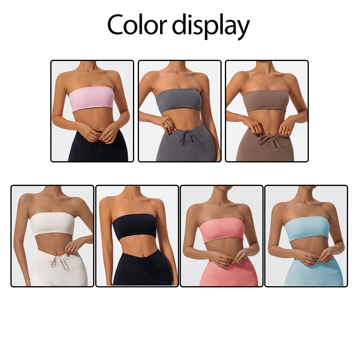 Strapless Sports Bra Gym Crop  - Sports Bra Racerback ulasan dan harga