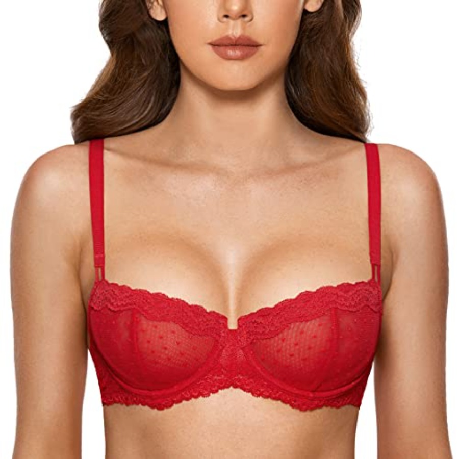 DOBREVA Women's Sexy Lace Bra  - Demi Bra Balconette ulasan dan harga